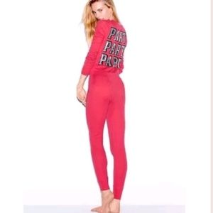 SEXY VS Pink S Red BLING Party Onesie Small